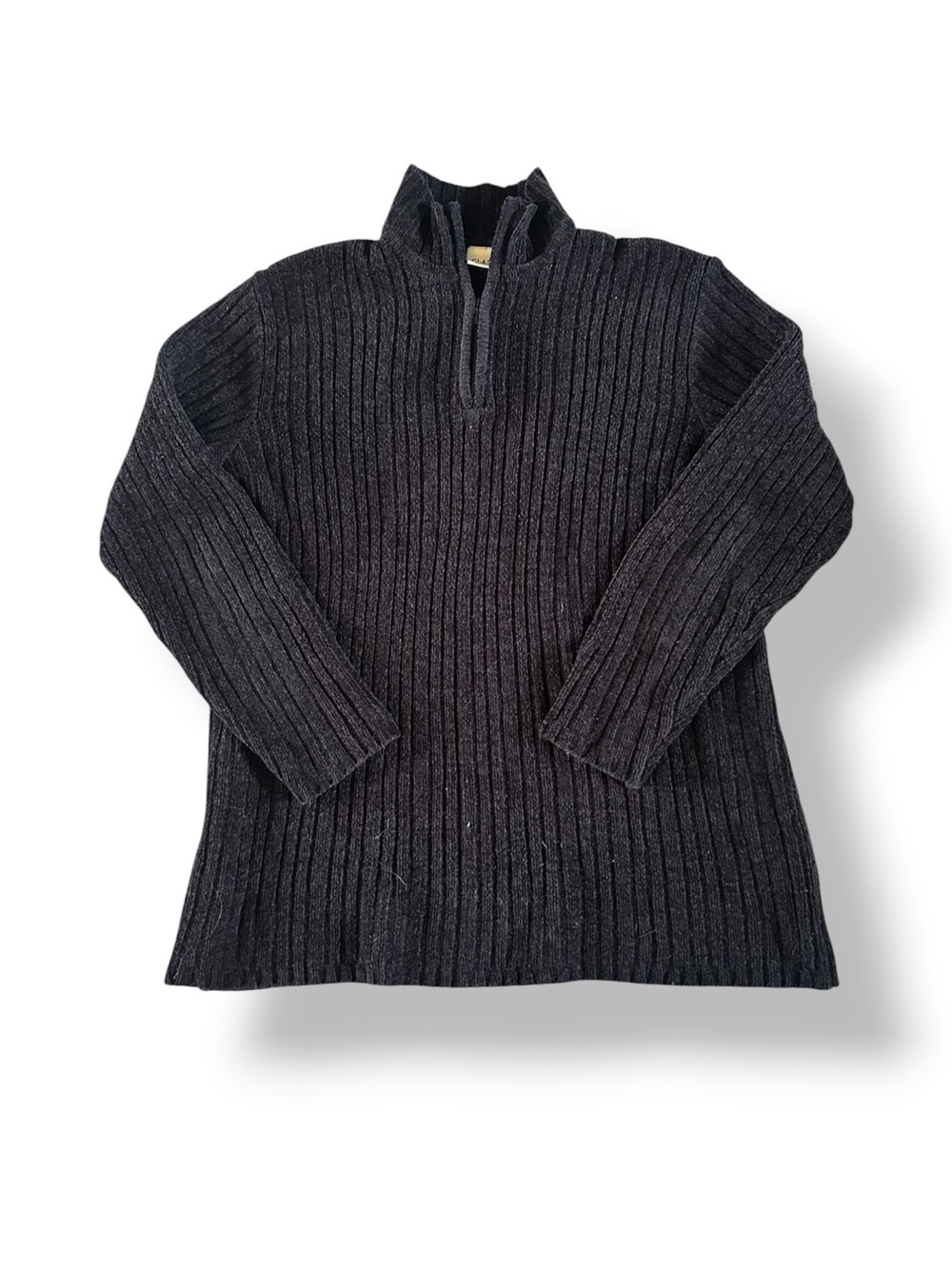 [Classic Elements] VTG Black Velvety Quarter Zip